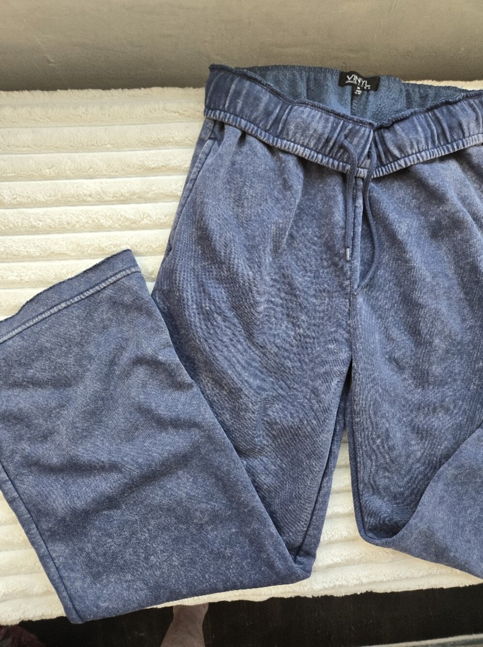 Women's Blue Pull-On Wide Leg Pants